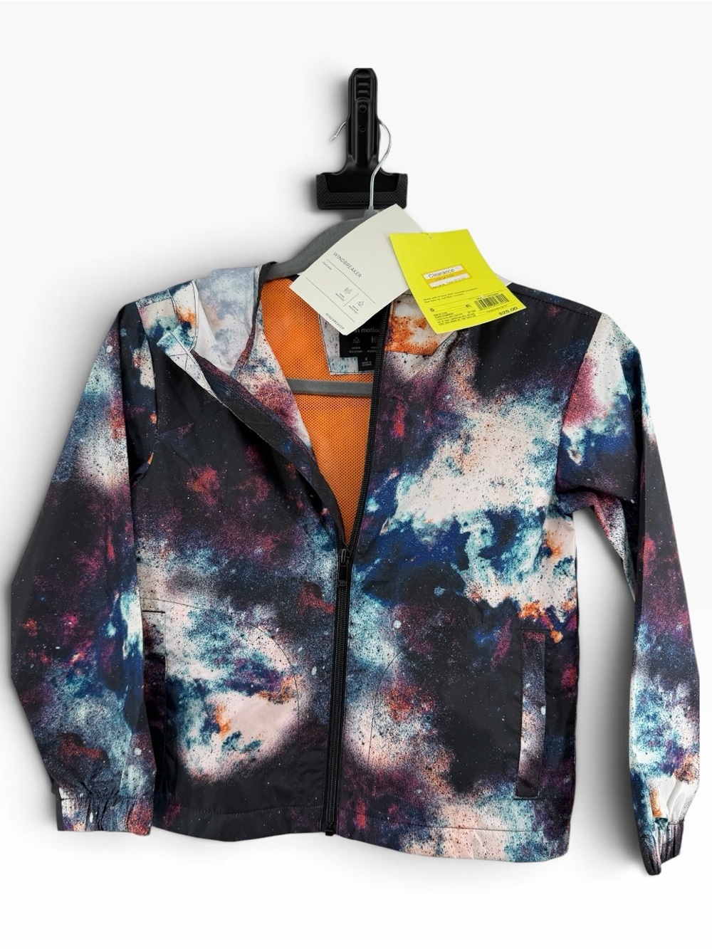Kids Galaxy Print Windbreaker Jacket - Multicolor